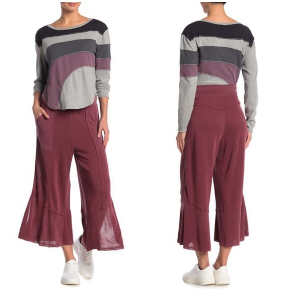 Free People Movement stride on wide leg crop pants - Picture 6 of 6